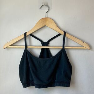 YAS Yoga and Sportswear Charcoal Gray Black Sports Bra Top